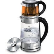 تصویر چای ساز بیسمارک مدل BM2282 ظرفیت ۱.۷ لیتر با کتری شیشه‌ای 