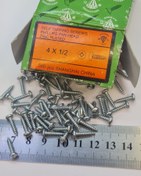 تصویر پیچ خودکار سرگرد 1/2*4 چینی 12/5*2.9 - 100تایی PAN HEAD SCREW 4*1/2- 2.9*12/5