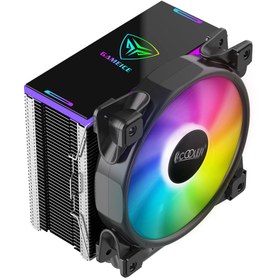 تصویر خنک کننده پردازنده پی سی کولر مدل PCcooler GI-D56A نورپردازی HALO RGB ا PCcooler GI-D56A CPU Air Cooler HALO RGB PCcooler GI-D56A CPU Air Cooler HALO RGB