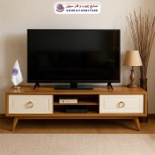 تصویر میز تلویزیون 133 سهیل (روکش طبیعی چوب بلوط) 