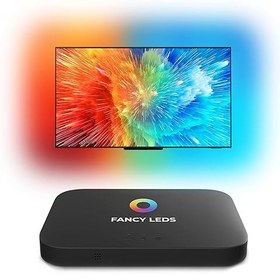 تصویر رقص نور تلویزیون شگفت انگیز ارسال 20 روز کاری Fancy Sync Box Ambient TV Backlight Sync Box HDMI 2.0 All TV Sizes Fancyleds (70" to 90")