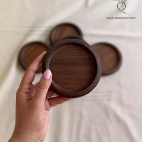 تصویر زیرلیوانی چوبی 