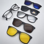 تصویر عینک طبی مگنتی ۵ کاور کد ۱۲۰۲ - طوسی 