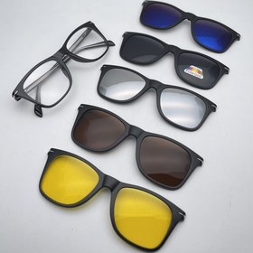 تصویر عینک طبی مگنتی ۵ کاور کد ۱۲۰۲ - طوسی 