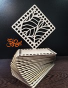 تصویر کفی تریکو بافی طرحدار مربع سایز ۱۵ 