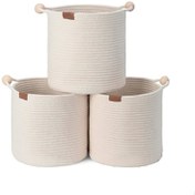 تصویر نظم دهنده قیطان دوزی شده مدل گوی چوبی 2 مجموعه 3 عددی - 1 عدد / سرمه ای 