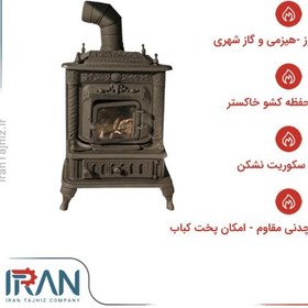 تصویر بخاری هیزمی گازی پارسیان مدل 303 