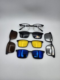 تصویر عینک طبی مگنتی کاوردار با 4 کاور آفتابی رای بن Ray Ban کد 2371 