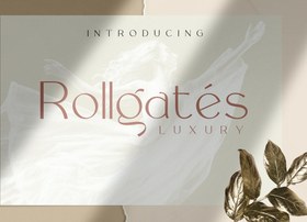 تصویر دانلود فونت انگلیسی برندینگ رول گیتز لوکس Rollgates Luxury 