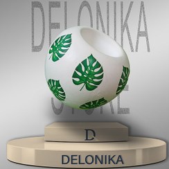 تصویر جا شمعی طرح برگ انجیر 