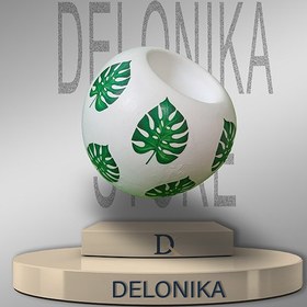 تصویر جا شمعی طرح برگ انجیر 