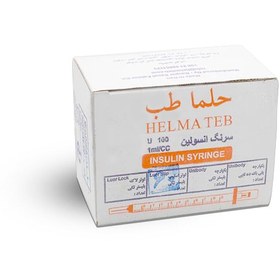 تصویر سرنگ انسولین حلما مدل سر سوزن جدا G29 با بسته بندی تک عددی HELMA Helma Teb Insulin Syringe