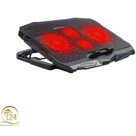 تصویر کول پد CHICONY مدل S18 با ۴ فن و تنظیم ارتفاع 