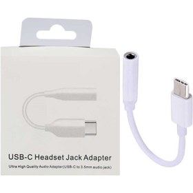 تصویر مبدل USB-C به AUX TYPE C مدل سامسونگ مشکی ا usb-c headset jack adaptor usb-c headset jack adaptor