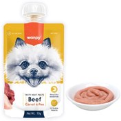 تصویر پودینگ سگ ونپی طعم گوساله و هویج 90 گرم (انگلیسی نویس) Wanpy Dog Beef & Carrot 90g