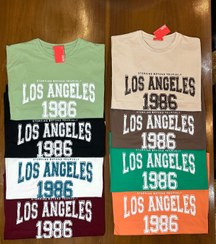 تصویر تیشرت باکسی - کرم تیشرت لس انجلس باکسی