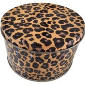 تصویر قوطی فلزی طرحدار مدل پلنگی 