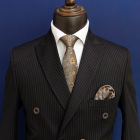تصویر کت و شلوار مردانه عالیجناب دبل برست مشکی 