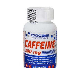 تصویر کپسول کافئین دوبیس نوتریشین 200 میلی گرمی 50 عددی DOOBIS Caffeine 200 mg 50 caps