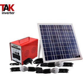 تصویر پکیج برق خورشیدی قابل حمل 50 وات مدل SL5026 بدون باتری pack solar power 50 watt Portable SL5026