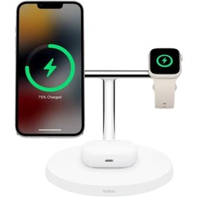 تصویر شارژر وایرلس اپل Apple Belkin boost charge pro 3-in-1 