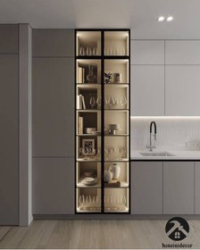 تصویر کابینت هایگلاس مدل نورا قیمت بر اساس یک متر