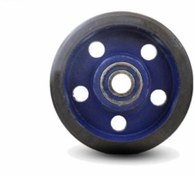 تصویر چرخ تک پاترولی چدن لاستیکی قطر 250 میلی متر شافت 30 