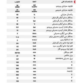 تصویر پکیج شوفاژ دیواری ایران رادیاتور مدل L42FF 