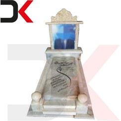 تصویر سنگ قبر مرمر نباتی طرح سلطنتی کد 016 