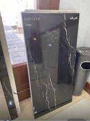 تصویر سرامیک پرسلان ۱۲۰×۶۰ طرح بدنه مشکی طلایی 