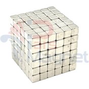 تصویر خرید مجموعه ۲۱۶ عددی مکعب مغناطیسی با آبکاری نقره ای 
