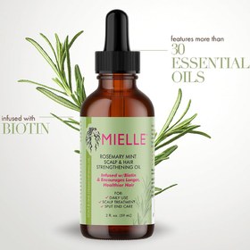 تصویر روغن رزماری و نعناع میله Mielle ضد ریزش مو 60 میل Mielle Rosemary Mint Scalp & Hair Strengthening Oil 60ml