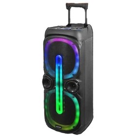 تصویر اسپیکر شارژی قابل حمل بلک پاور سری Rainbow مدل 726Z Portable rechargeable speaker Black Power Rainbow series model 726Z