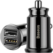 تصویر شارژر فندکی باسئوس مدل CCALL-ML01 دو پورت ۳.۱ آمپر 