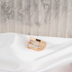 تصویر انگشتر ژوپینگ پرتوفینو چهار لاین نگین دار belt of diamond ring xuping body