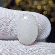 تصویر نگین سنگ جید سفید معدنی کد : 35231 