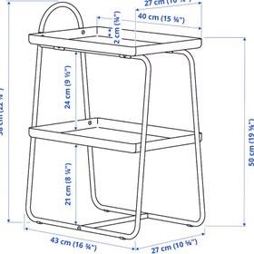تصویر میز کنار تخت سفید HATTASEN 