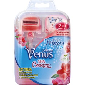 تصویر خودتراش زنانه ژیلت مدل ونوس ۱۲ عددی دو لبه 