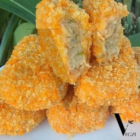 تصویر ناگت تمپه پروتئین وگ نخود و سویا