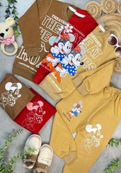 تصویر بلوز شلوار دخترانه میکی موس سایز ۵۰ قهوه ای 