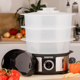 تصویر بخارپز جیپاس مدل GFS63025UK Geepas GFS63025UK Food Steamer 12L Capacity