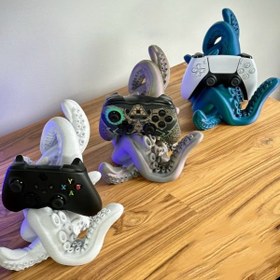 تصویر استند دسته کنسول بازی PS5 و PS4 طرح اختاپوس 