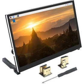 تصویر نمایشگر 10.1 اینچ رنگی با تاچ خازنی 1280x800 با ورودی HDMI مخصوص رزبری پای 