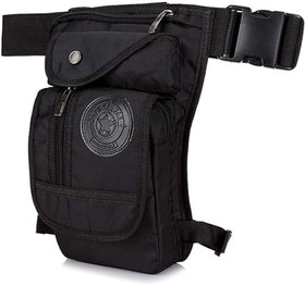 تصویر AMERTEER Thigh Drop Leg bags for Men - Nylon Thigh Bag with Leg Strap | Multi-pocket Tactical Leg Bag for Men &amp; Women | Tactical Gear for Travel, Hiking, Climbing, Cycling and Outdoors (Black) 