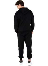 تصویر سویشرت مشکی ساده مردانه با یقه گرد مدل Ni202140536 برند north ice Ni202140536 Crew Neck Normal Plain Black Men's Sweatshirt