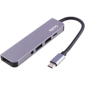 تصویر هاب 5 پورت تایپ سی تسکو TSCO مدل USB THU 1160 TSCO 5-Port Hub Type-C USB THU 1160 model