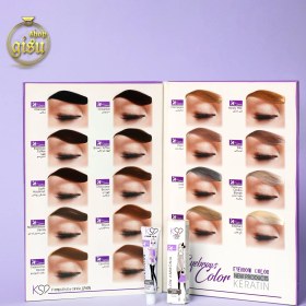 تصویر رنگ ابرو بلوند دودی پلاتینه کی اس دی (KSD) حجم 15 میل KSD Platinum cendre blonde eyebrow color 15ml