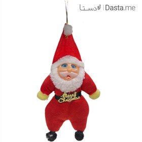 تصویر عروسک آویز درخت کریسمس بابانوئل ایستاده 