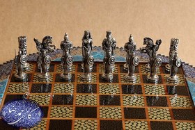 تصویر مهره شطرنج فلزی متوسط مسی کاظمی 