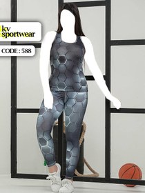 تصویر ست تاپ و لگ ورزشی زنانه کد 006 Womens sport top and leg set code 006